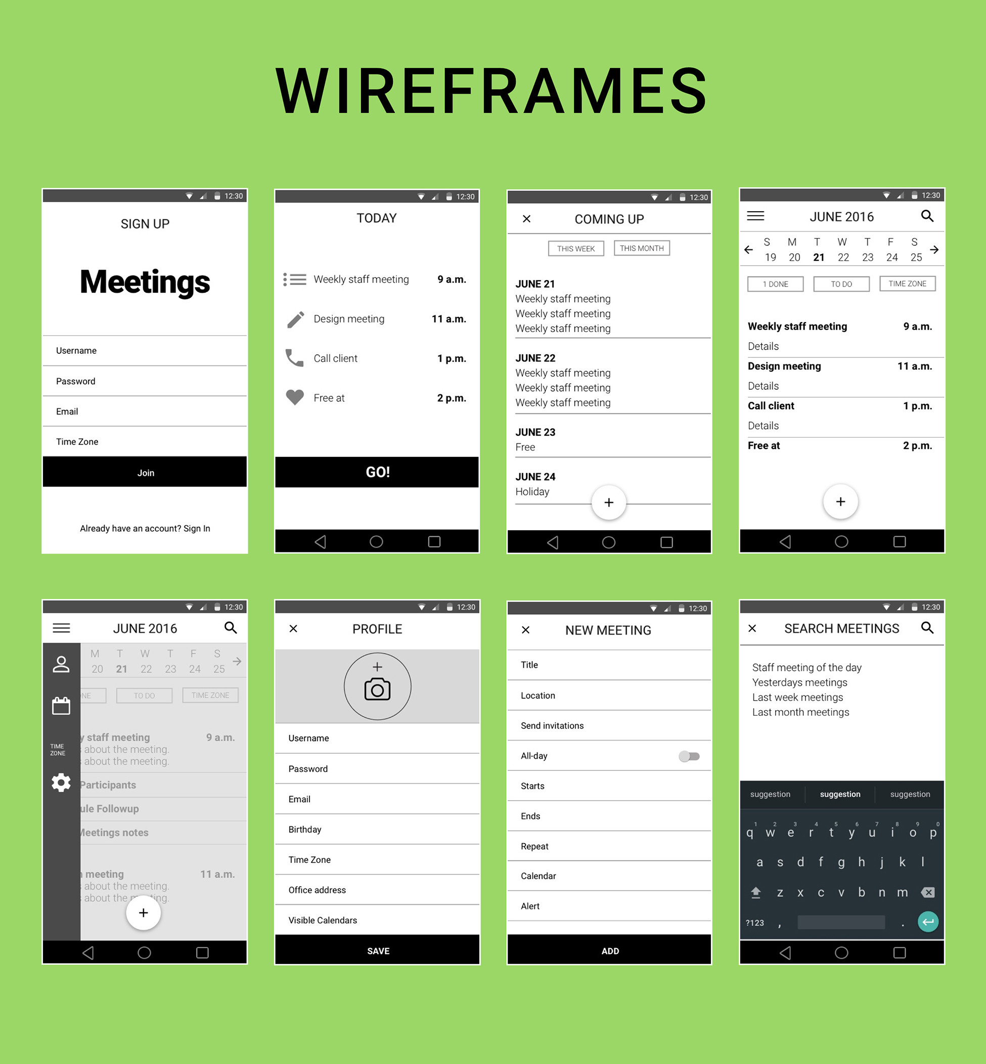 summeet wireframes